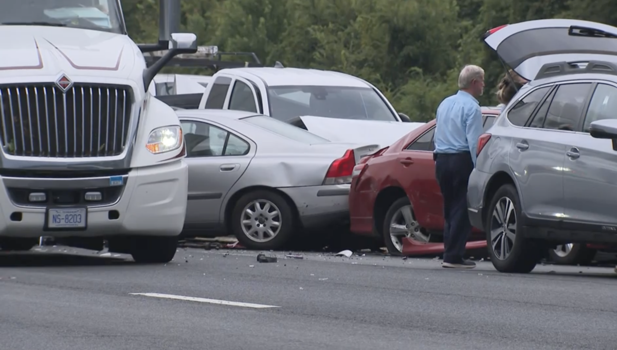 Storms blamed for 32 vehicle pileup on North Carolina interstate