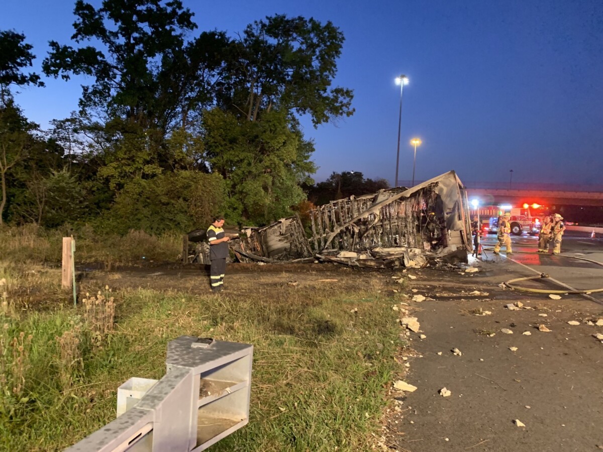 Trapped trucker rescued by Navy veteran as rig burns 