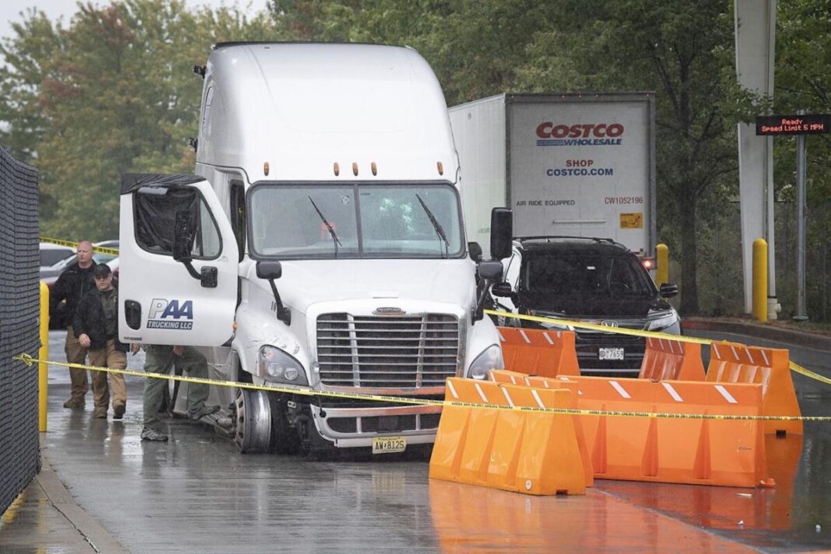 Driver sounded like he was fighting someone or trying to hurt himself before body of a woman was found in his cab, trucker witness says