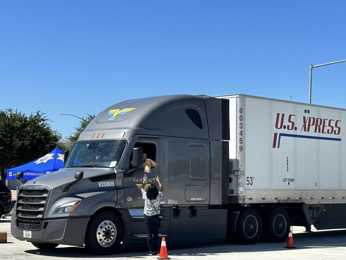 More than 300 free lunches handed out to truckers at California weigh station