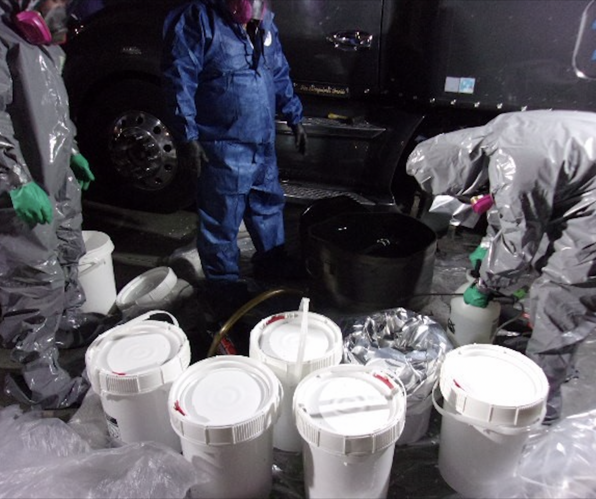 Nearly 200 pounds of liquid meth discovered in semi’s fuel tank