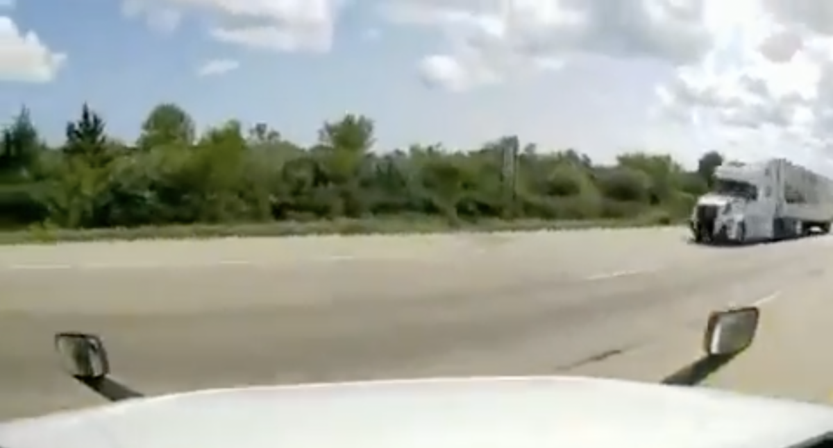 Dash cam shows crash that sent semi across Ohio interstate median into oncoming traffic