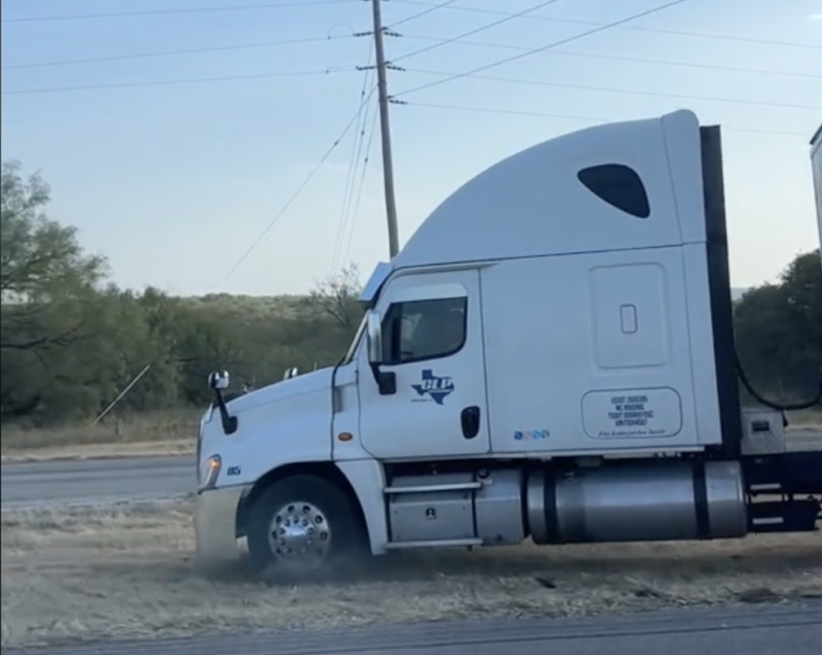 VIDEO: Trucker takes an off-road shortcut