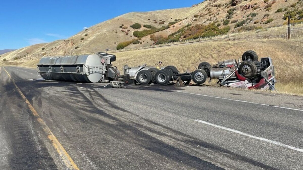 Fuel tanker truck driver dies in crash after ‘trailer started to spin’