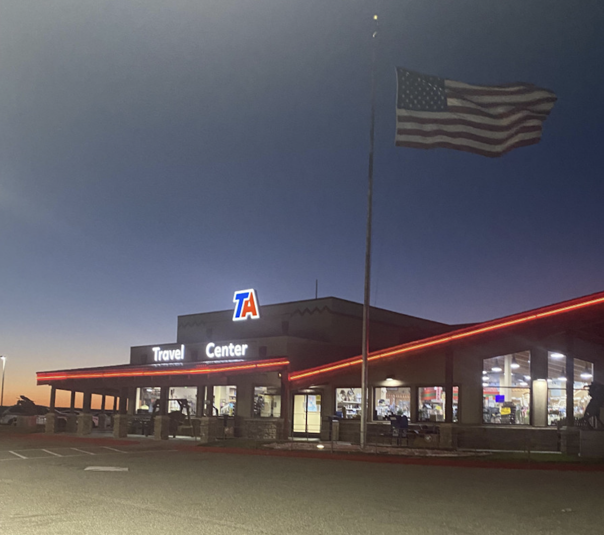 Former Russell’s Travel Center reopens as TA with 175 truck parking spaces