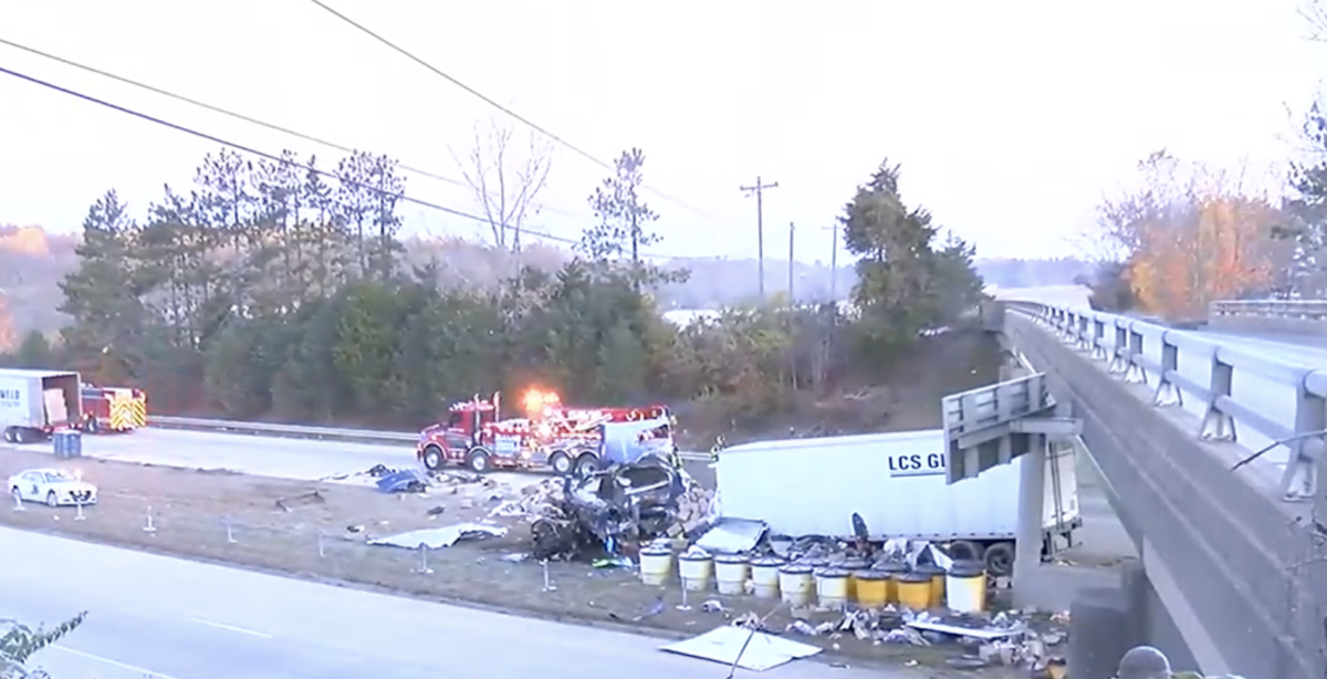 Trucker killed after colliding with overpass on interstate, Indiana State Police say