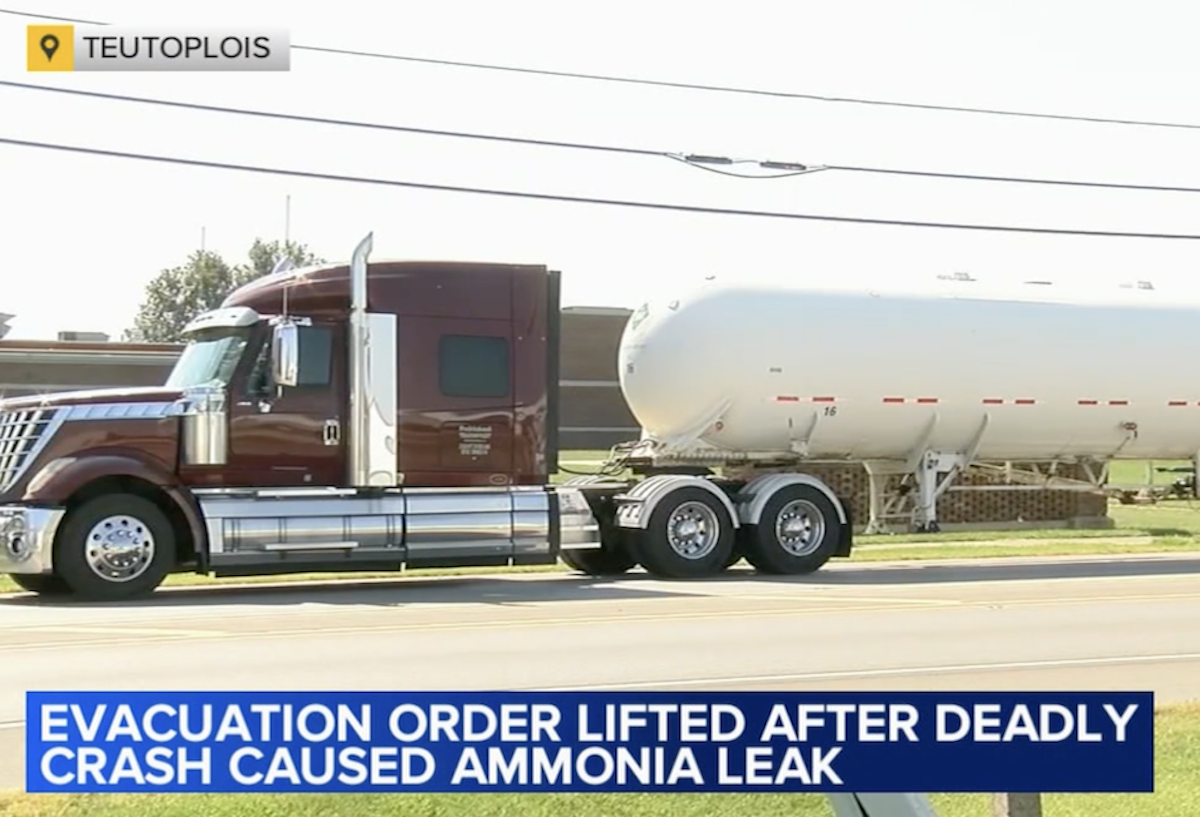 Motorist’s attempt to pass tanker truck leaves five dead from chemical exposure, officials say 