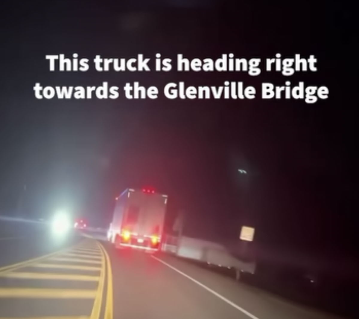 VIDEO: Motorist flags down big rig driver to stop bridge strike