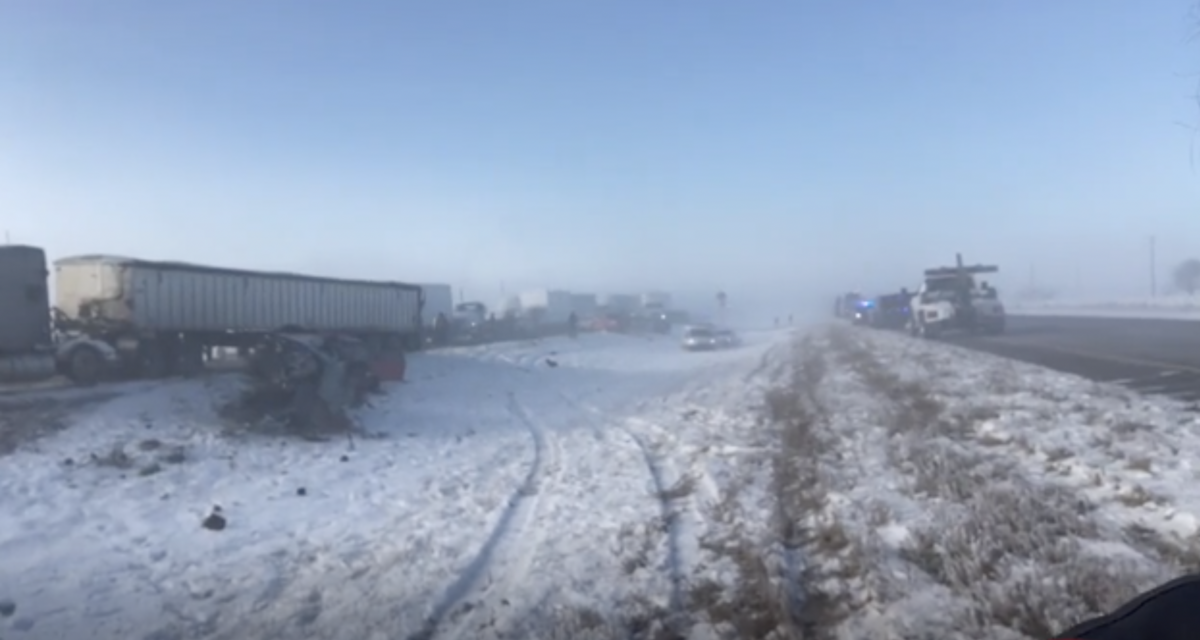 Thirty vehicle pileup reported on an Idaho interstate