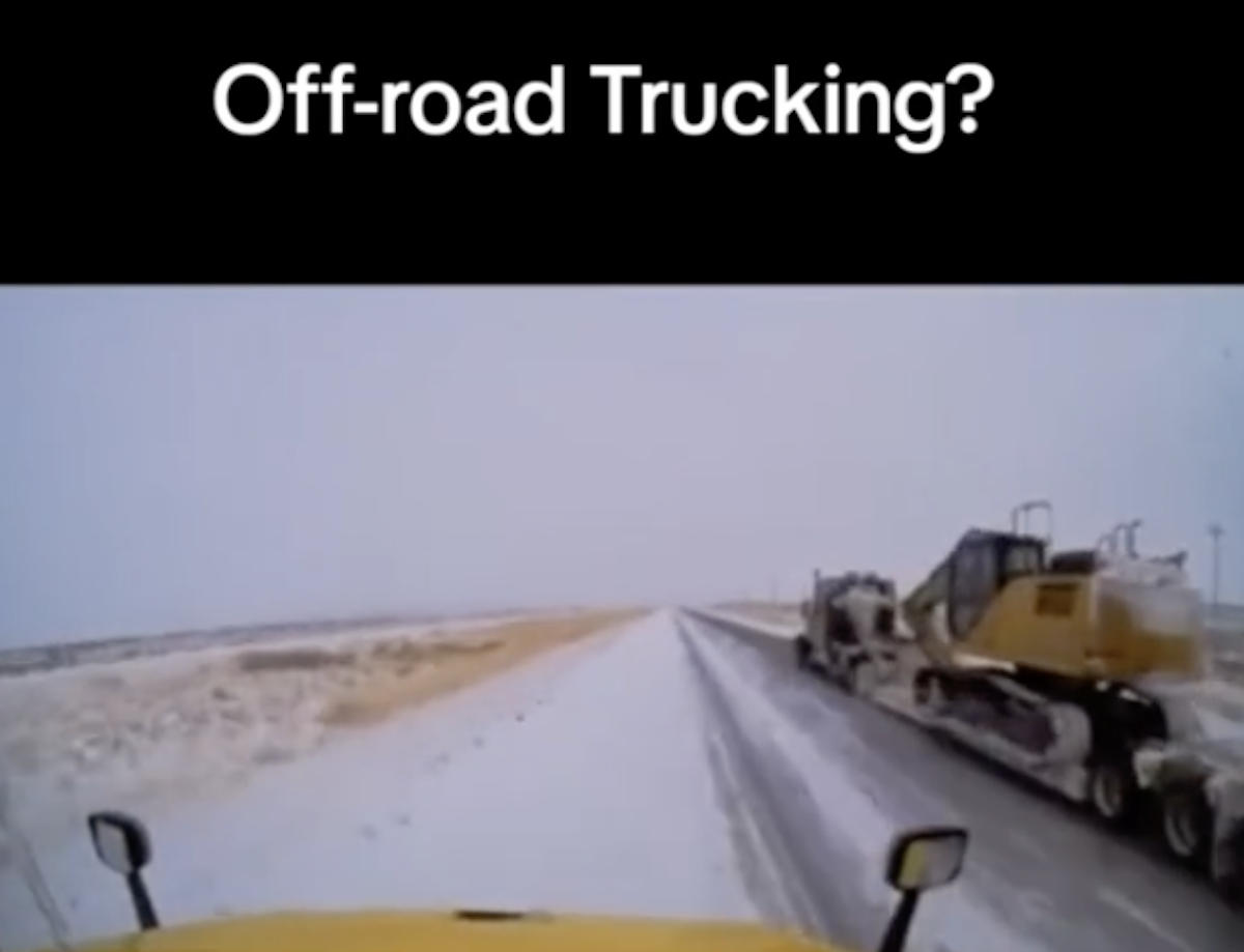 Driver stays upright during snowy skid in confounding video