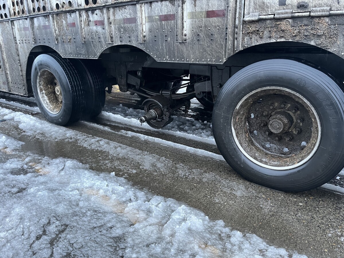 Washington State troopers spot cattle truck with big time wheel violation