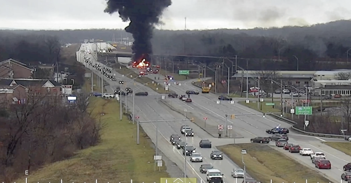 Tanker driver perishes after fiery plummet off Ohio interstate ramp