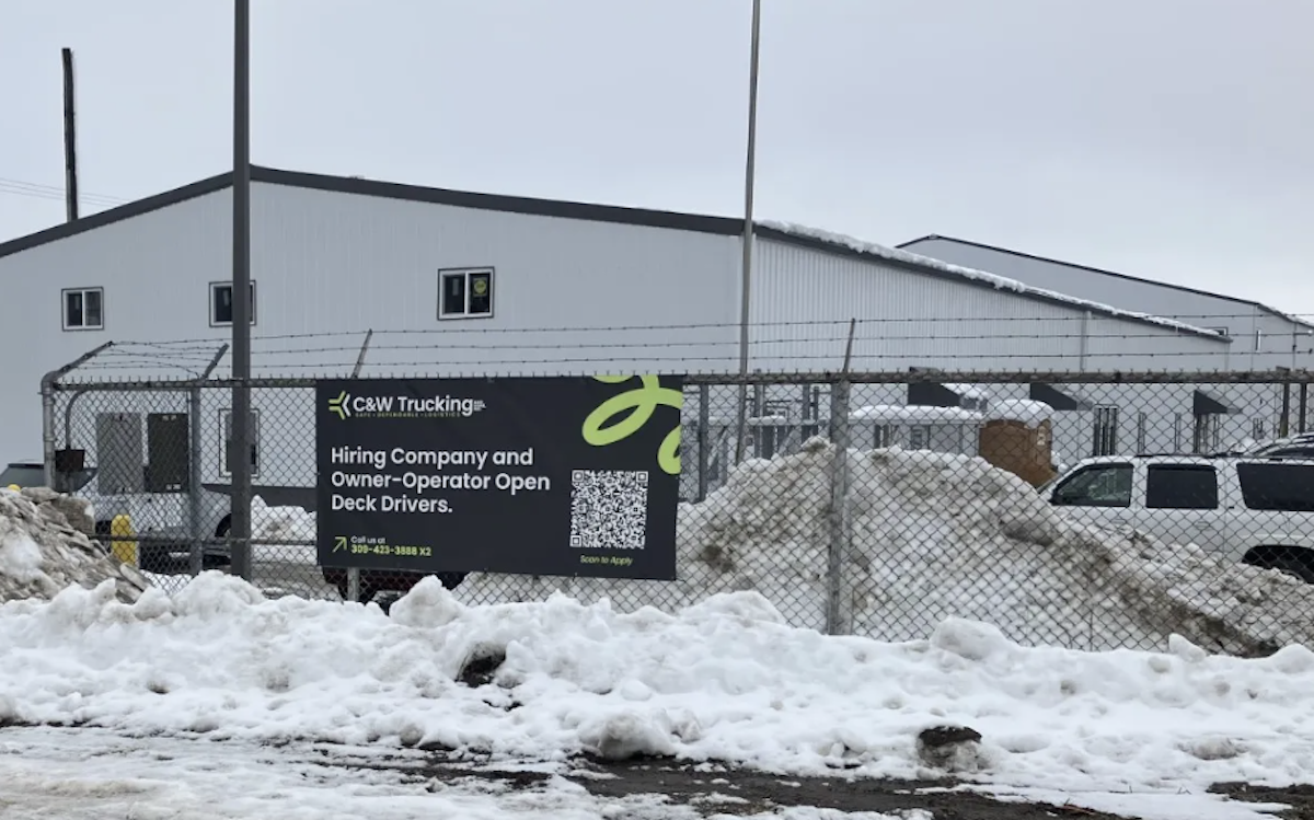 Man using abandoned rig as “makeshift living space” at trucking company was only caught because he took a pickup for a joy ride