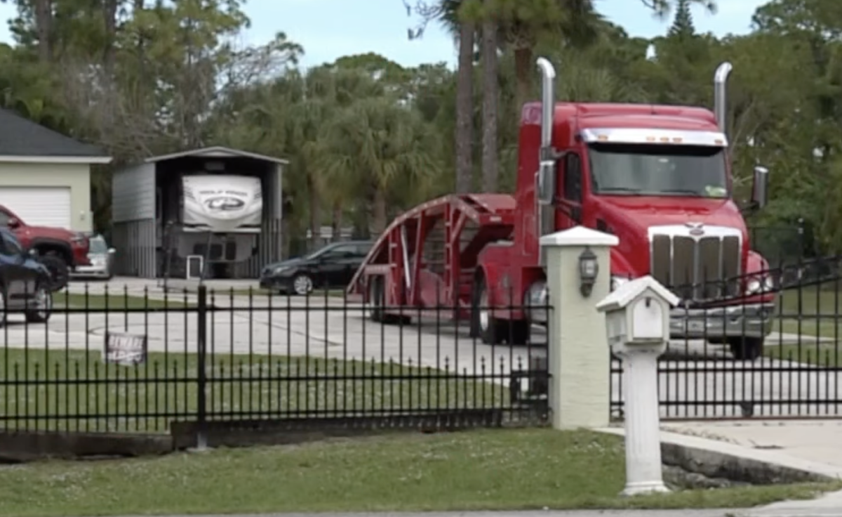 Truckers lose ability to park in their own driveways after Florida neighborhood votes to ban semi truck parking 