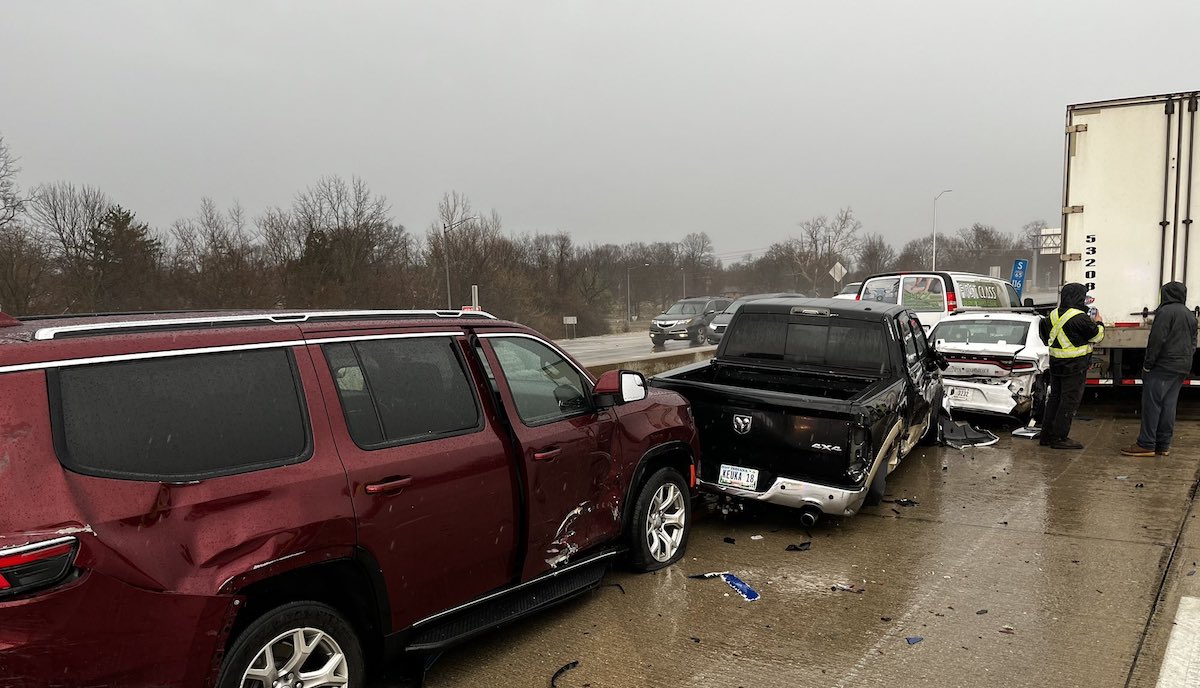 Troopers hospitalized when semi truck plows through crash scene