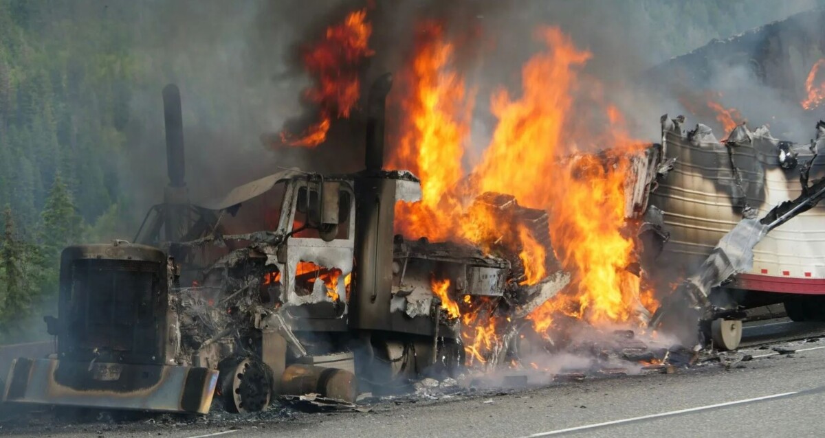 CHP asks truckers to ‘give brakes a break’ after big rig blaze on I-80