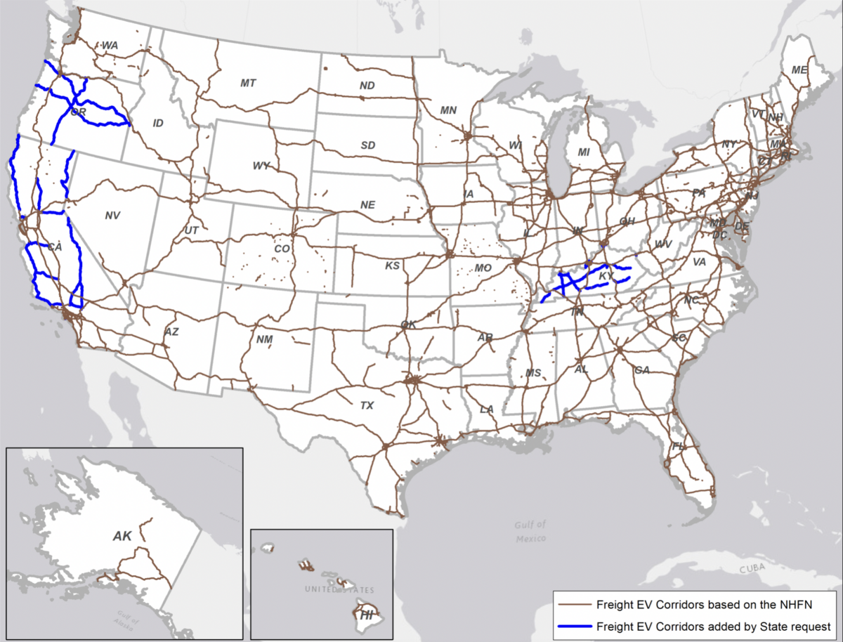 Feds share plan to create national electric semi freight corridors by 2040