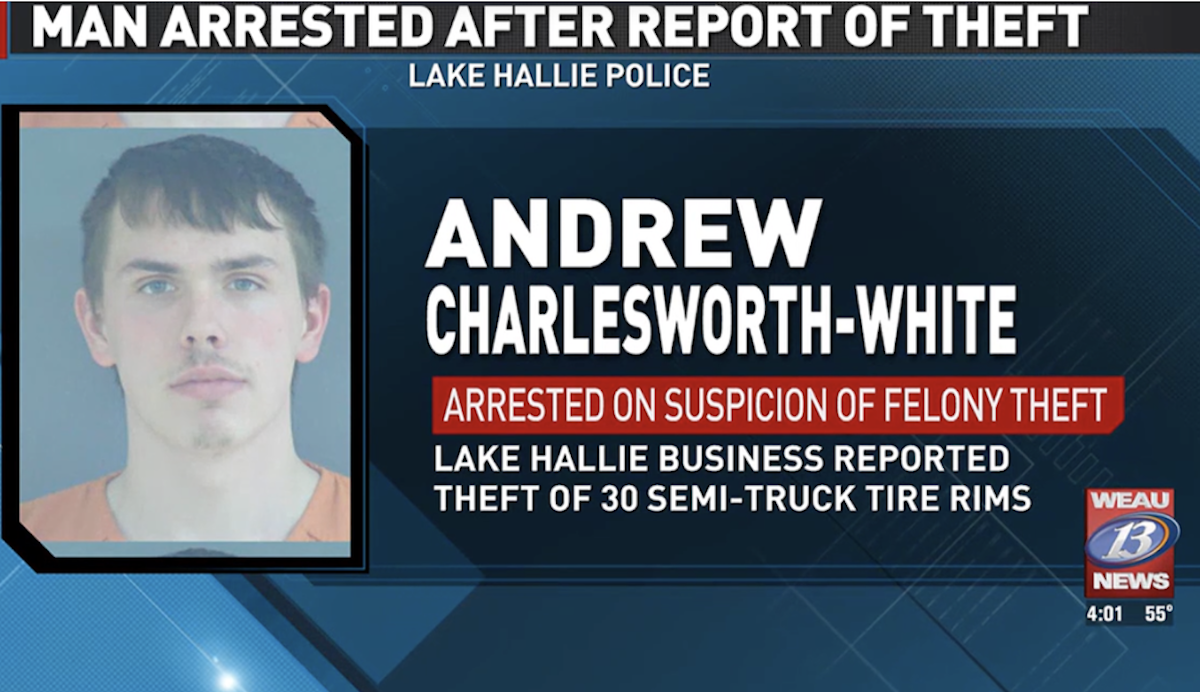 21-year-old steals rims off 30+ semi trucks