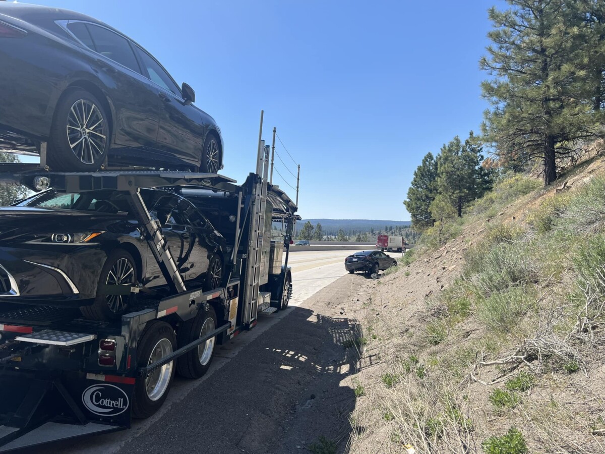 CHP issues reminder about load securement after car hauler mishap