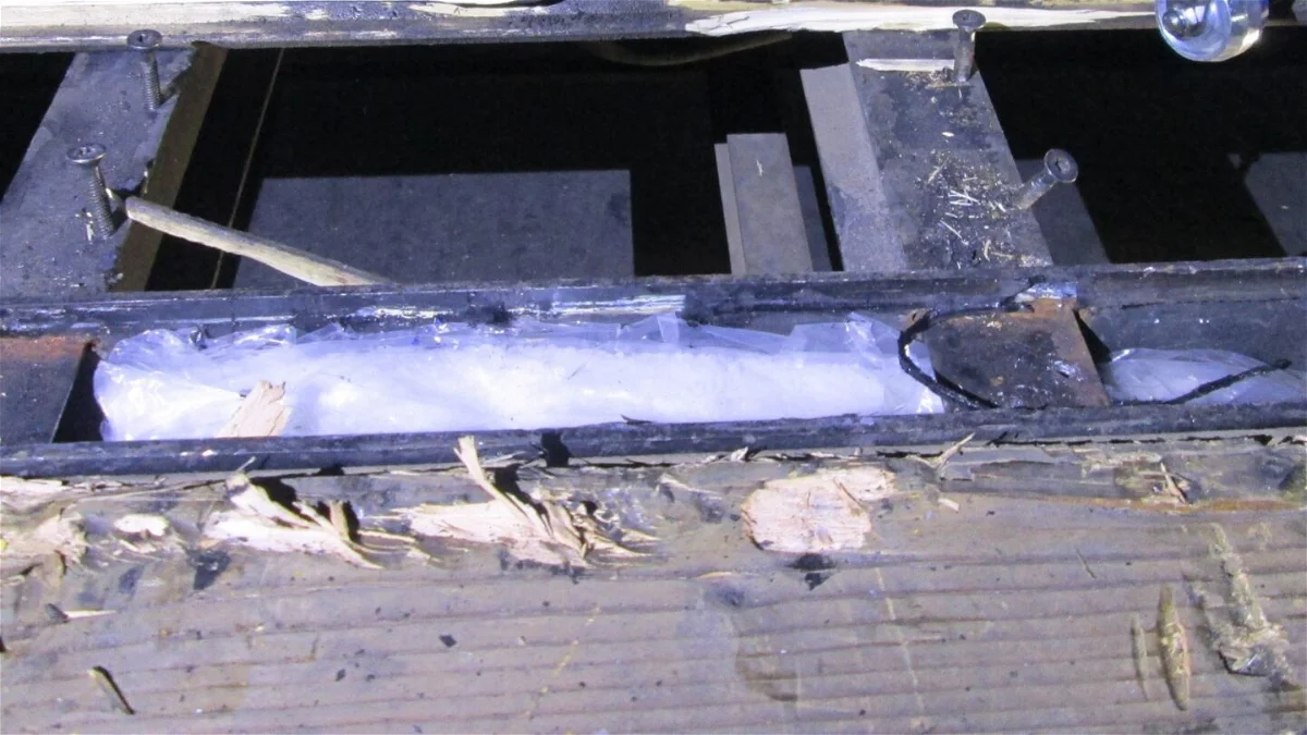 523 pounds of meth found hidden in flatbed trailer frame at California border crossing