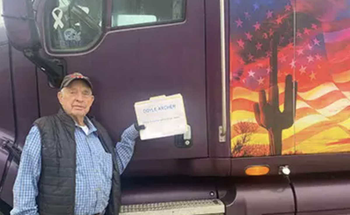 Oldest trucker holds Guinness World Record at 90-years-old