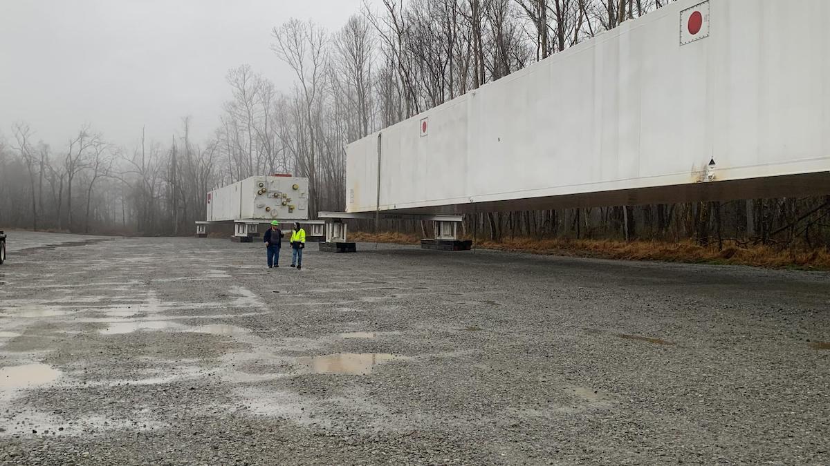 Commercial vehicle hauling 1st of 4 extra large “super loads” heads out this weekend