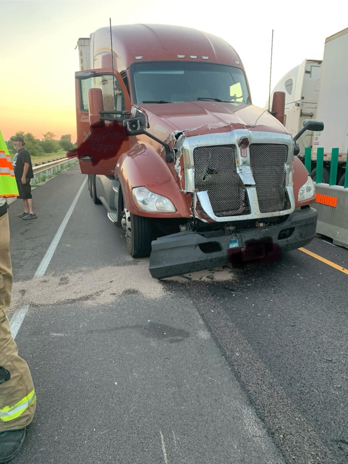 Four Semi Truck Chain Reaction Crash Reported In I-70 Construction Zone