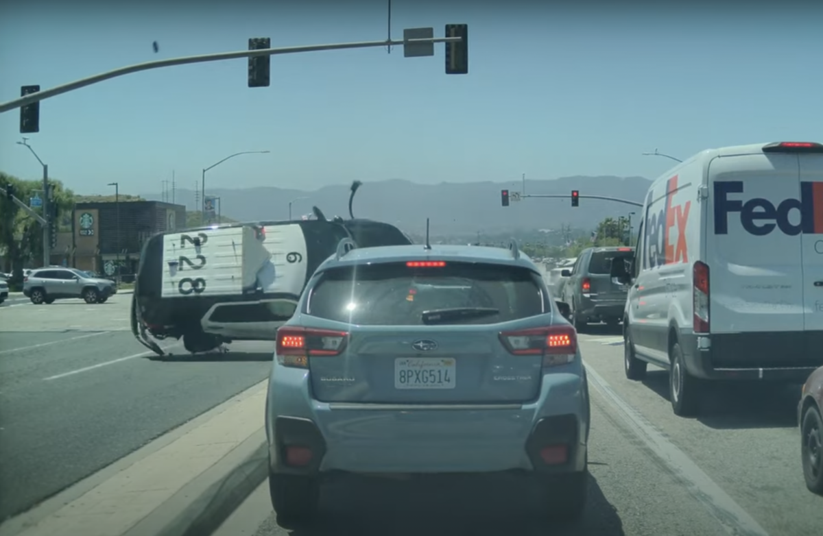 Video shows California cop car go airborne after T-bone