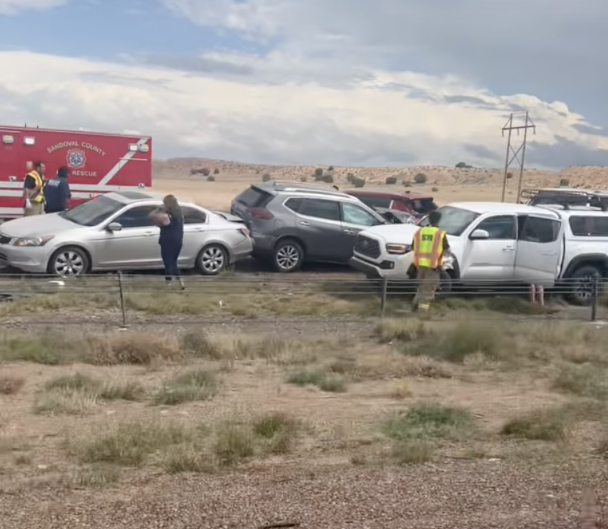 Dust storm triggers 23 vehicle pileup on New Mexico interstate