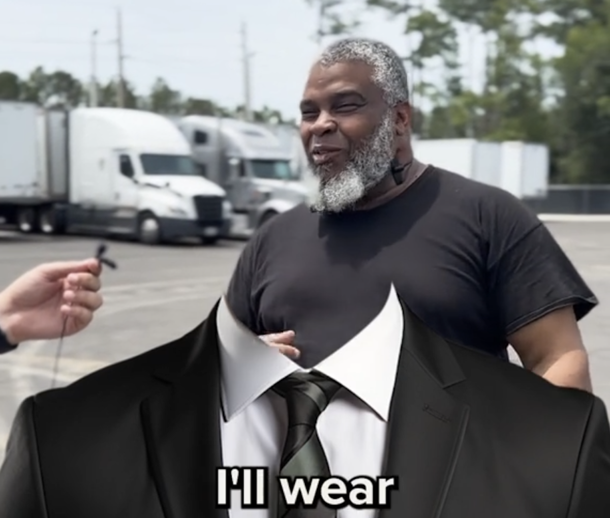 Sophisticated trucker has hot take on driver uniforms