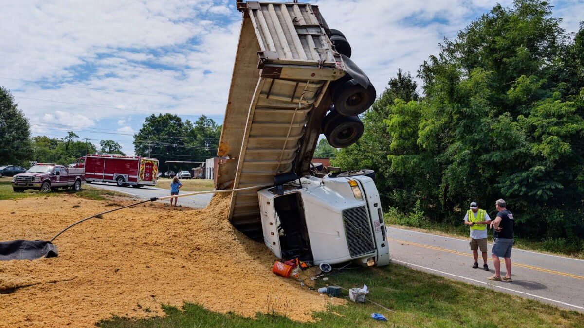 Firefighters respond to wild commercial vehicle rollover