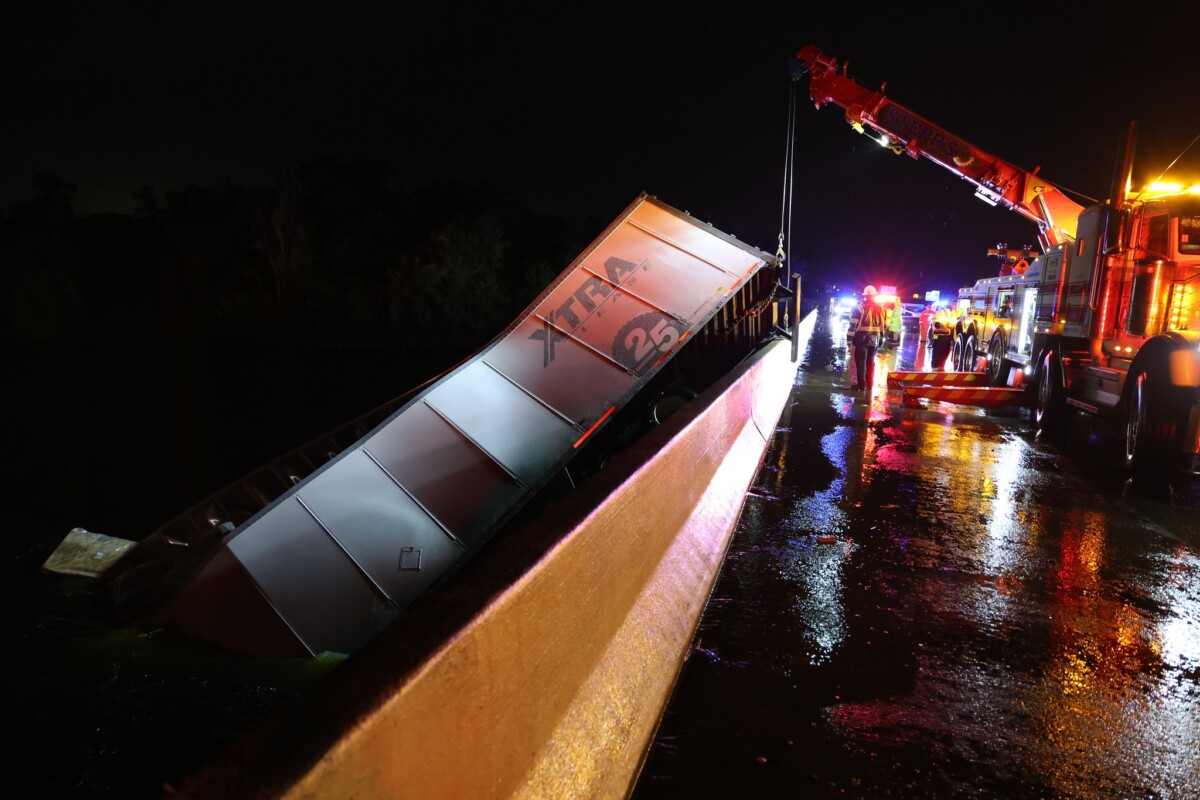 Trucker dead after crashing off I-75 into Florida canal