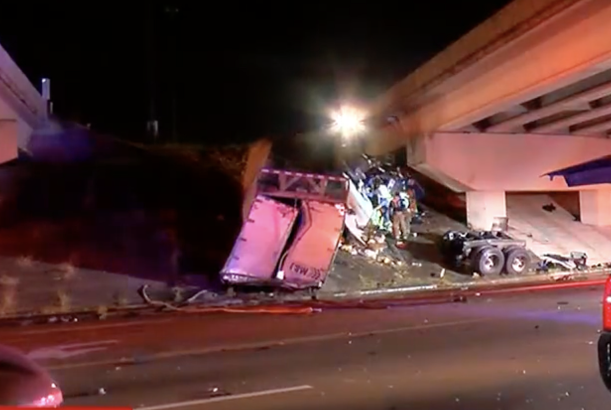 Semi truck flips off bridge in fatal wreck