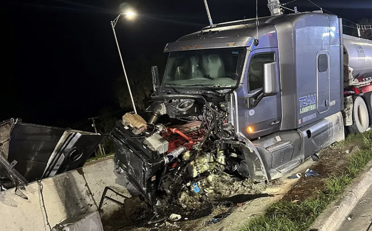 Left turn in front of semi leaves motorist dead, 3 daughters injured