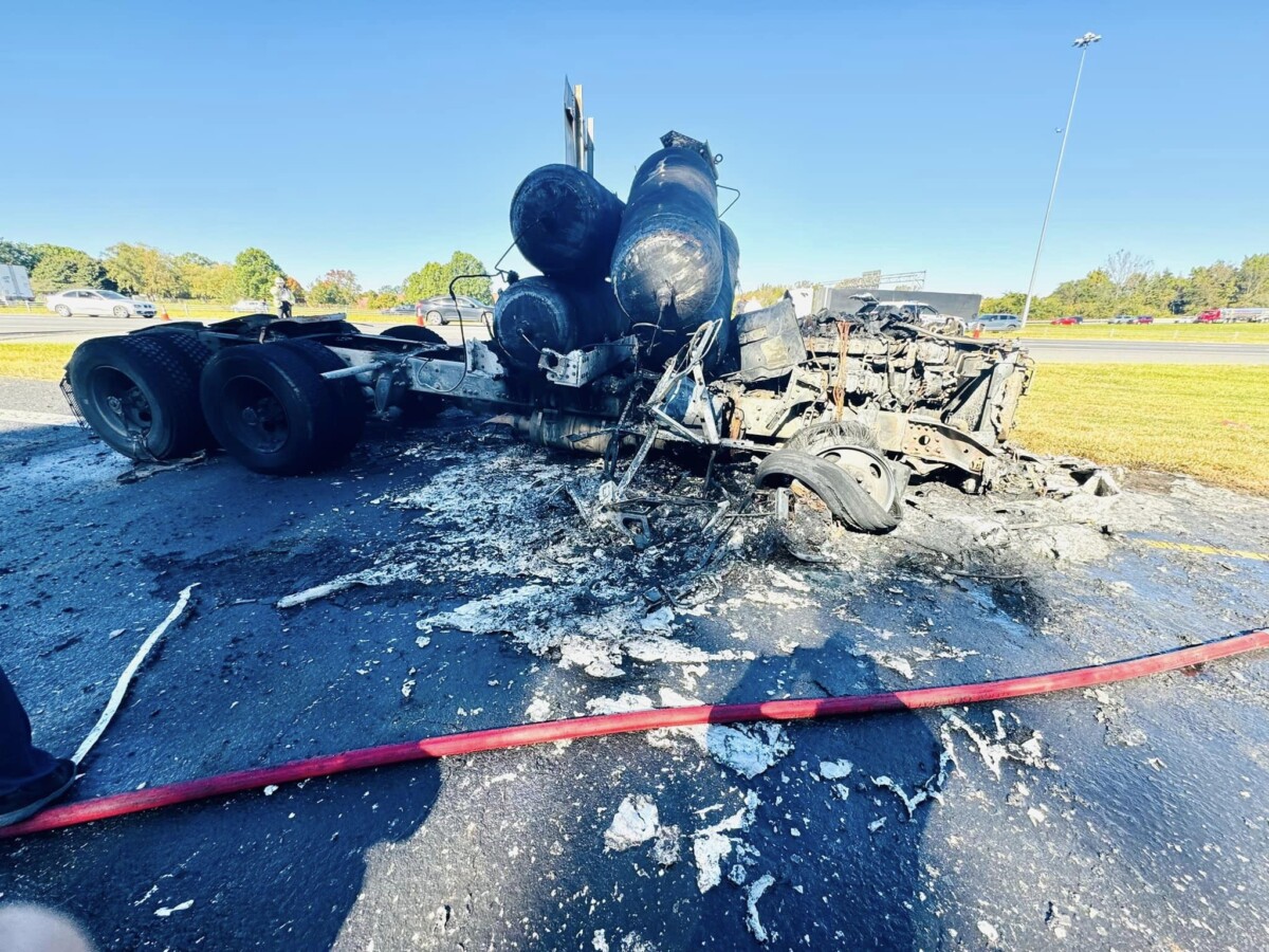 UPS truck powered by compressed natural gas burned up on I-77, North Carolina firefighters say