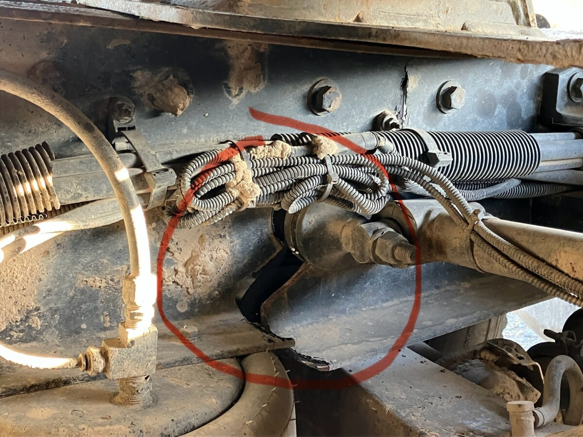 Troopers sideline tractor trailer for frame that was ‘completely broke’