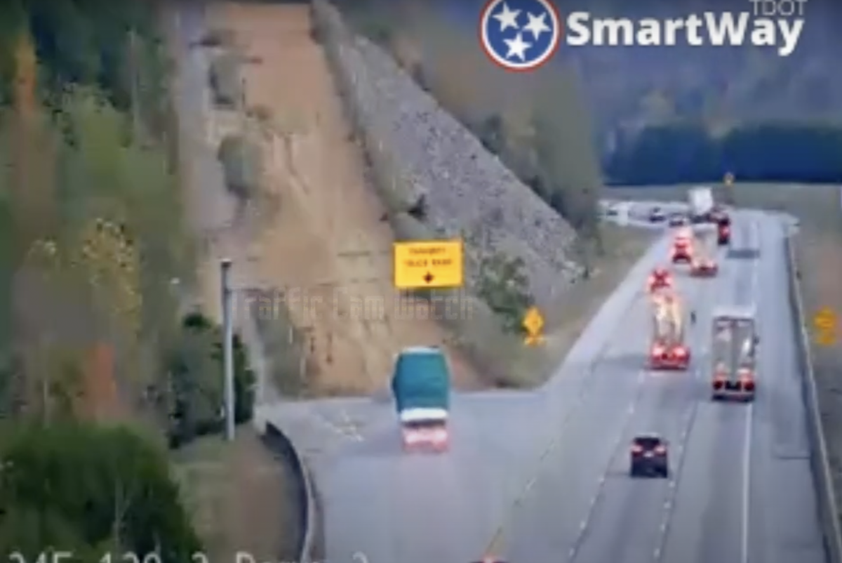 Tennessee traffic cams catch trucker taking runaway ramp