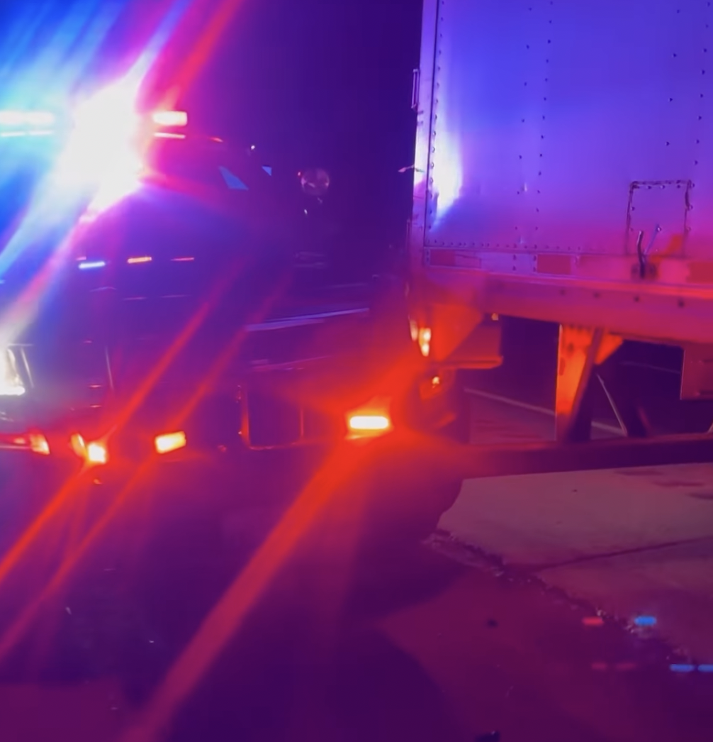 ‘New bumper please!’ CHP says semi truck rolled back into cruiser during traffic stop