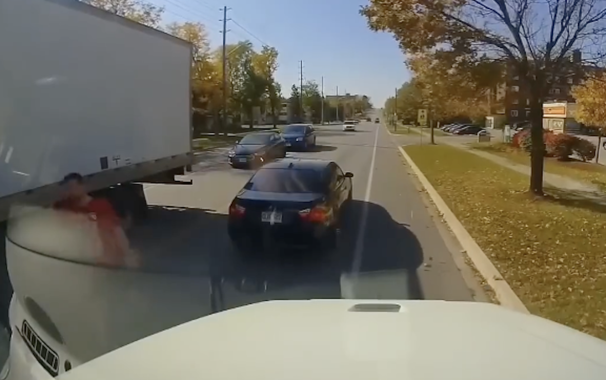 Trucker’s dash cam saves him from yet another BMW driver