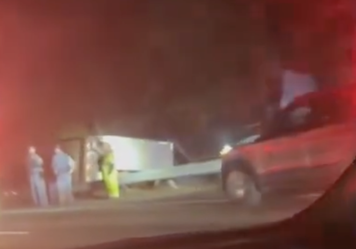 Pumpkins spilled in Virginia semi truck crash