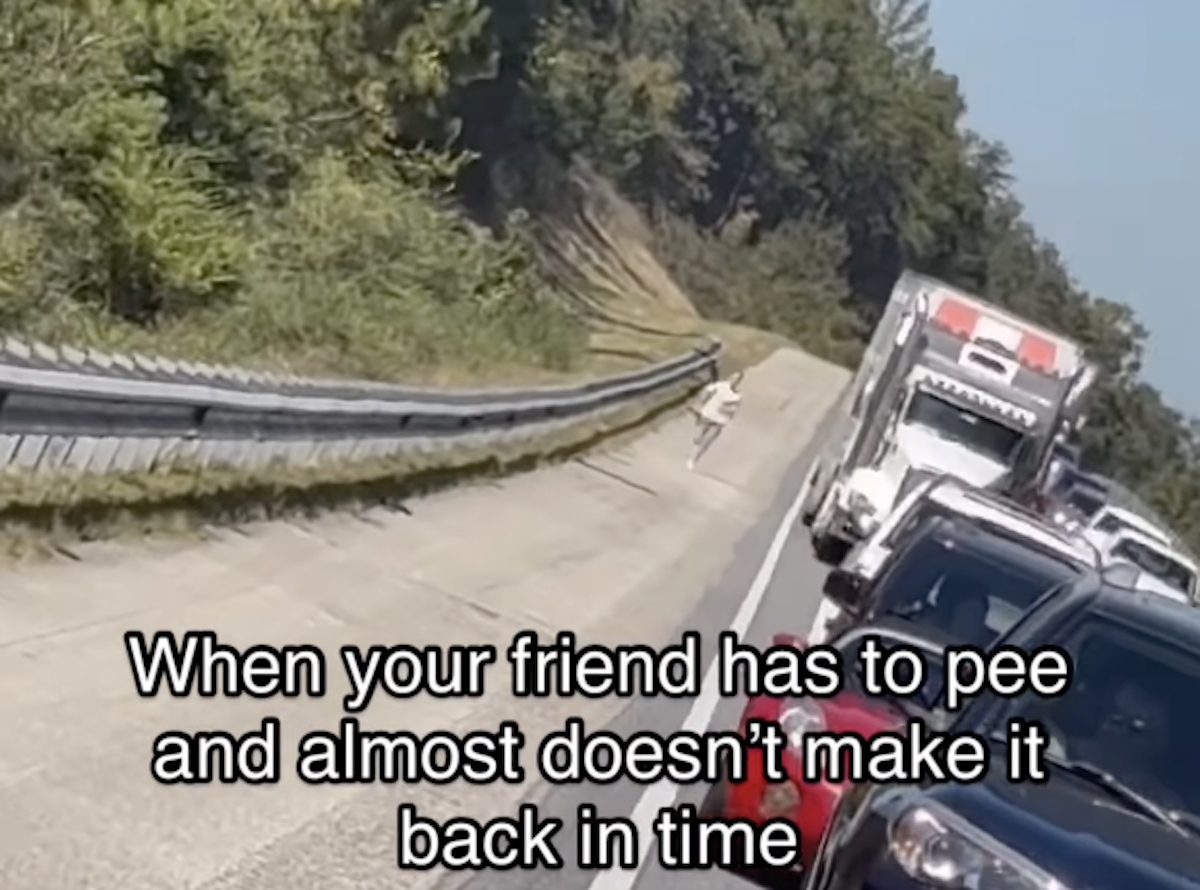 Watch as trucker lends a brief ride to a kid left behind by his friends in road-trip prank