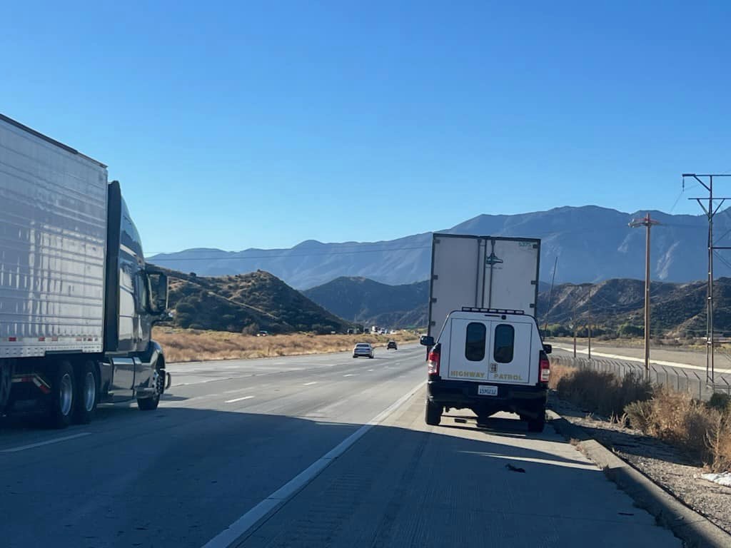 CHP commercial officers conduct enforcement operation on I-5