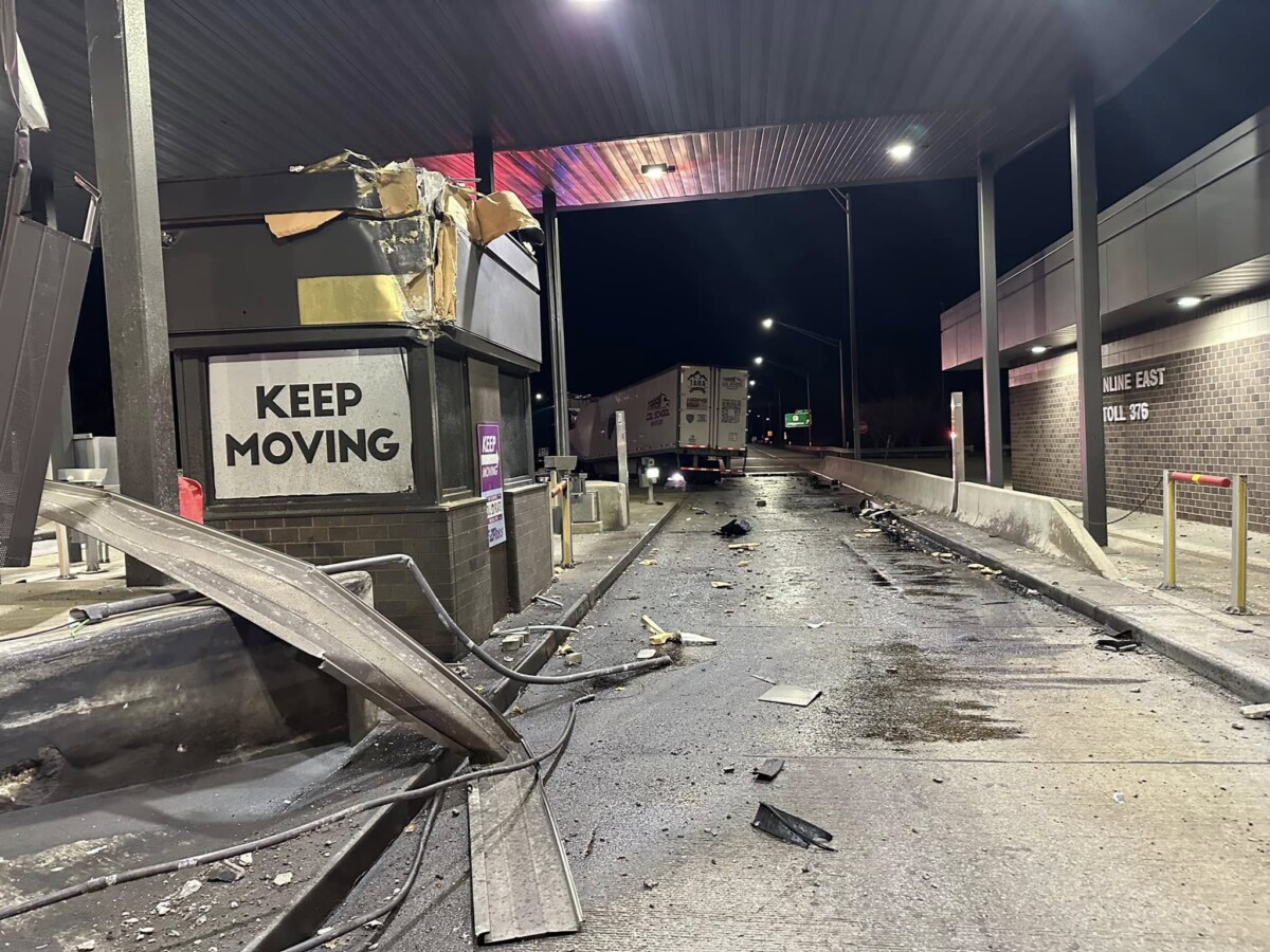 Big rig smashes into tollbooth in Pennsylvania, causing ‘considerable damage’