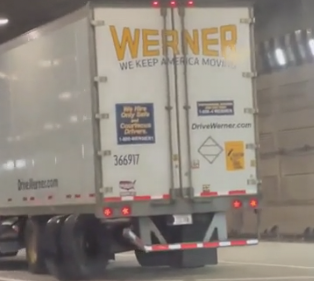 Wildly improbable video shows lost truck wheels bounce all over the road before returning to the exact spot they came from