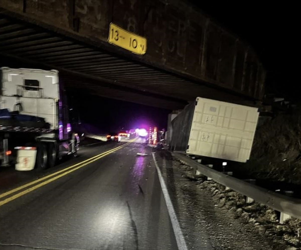 Sheriff says semi truck driver ‘misjudged’ height, struck railroad bridge at 55 MPH