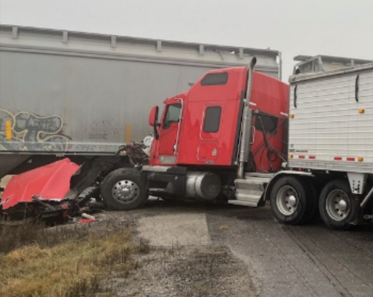 Teen truck driver cited after striking a pickup and a moving train