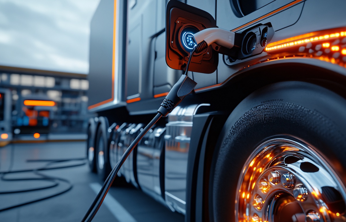 The first of many planned electric semi truck stops along I-5 is now switched on