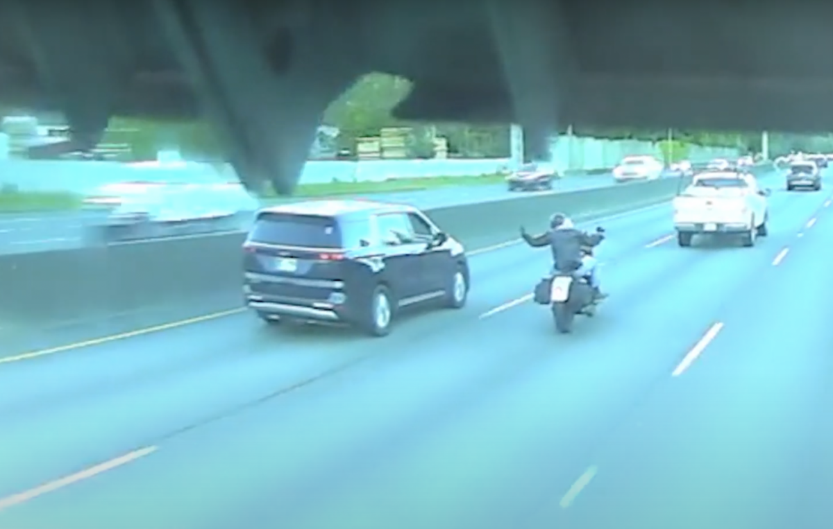 Oregon cops share dash cam of Kia driver suspected of intentionally striking motorcyclist