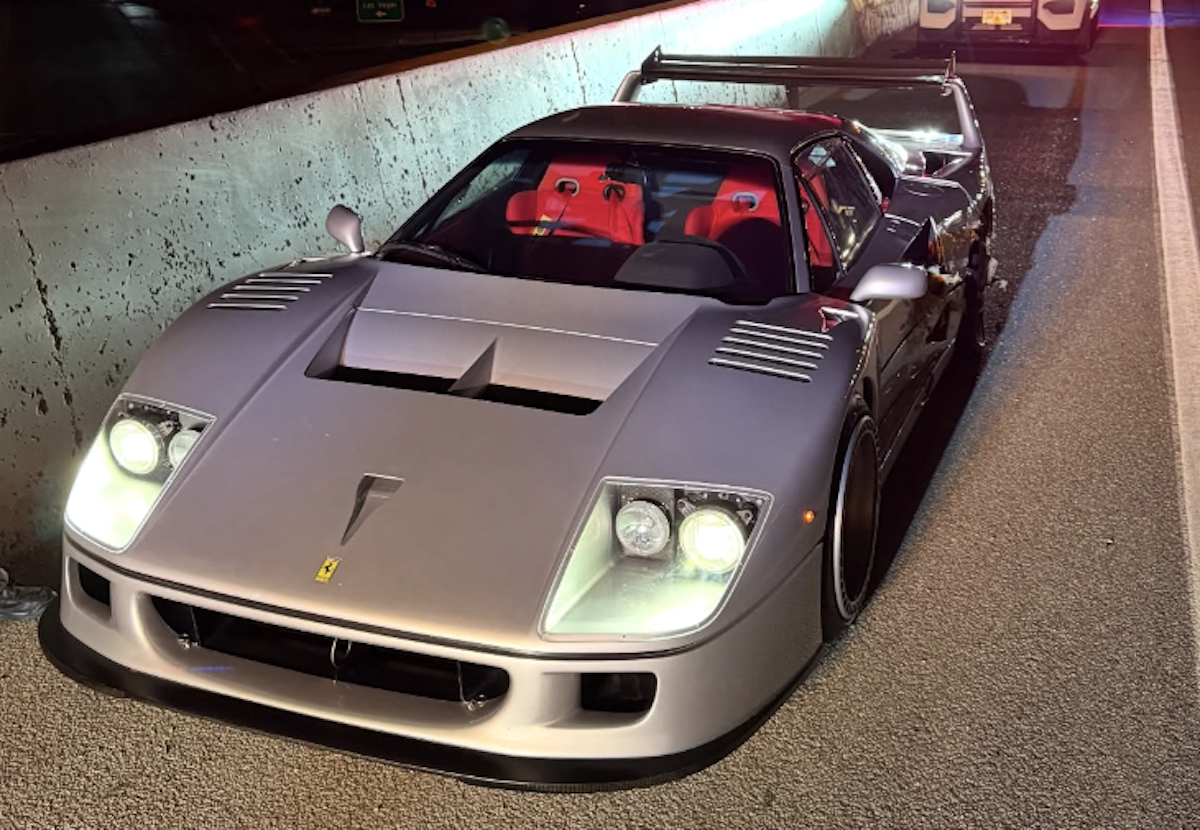 Ferrari F40 driver offering reward for information on tanker truck driver who sideswiped him
