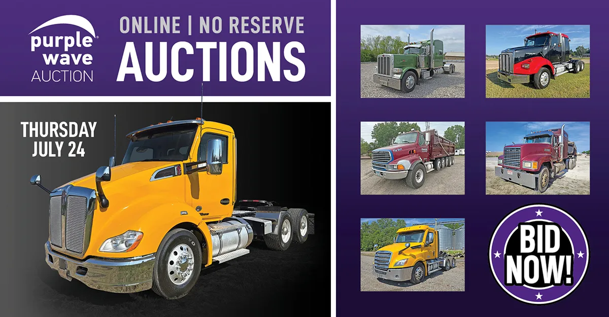 Purple Wave Auction makes buying quality trucking equipment easier than ever